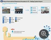 Map of International Departure Procedures in T2