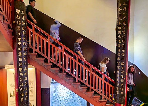 Stairs inside Giant Wild Goose Pagoda