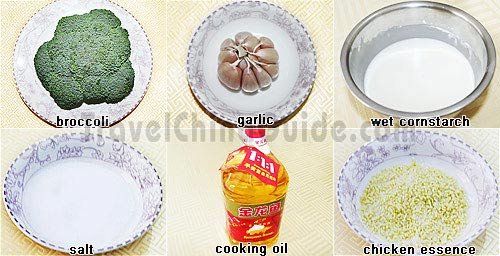 Ingredients of Broccoli with Garlic
