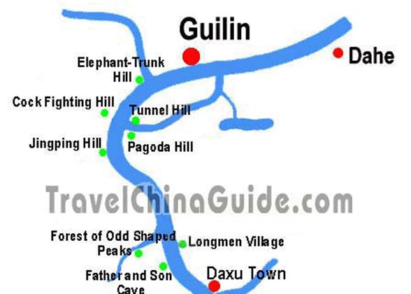 Guilin Li River Map