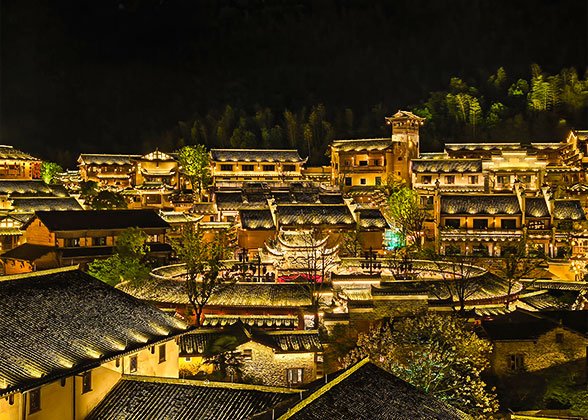 Wangxian Valley Glowing in Warm Yellow Light
