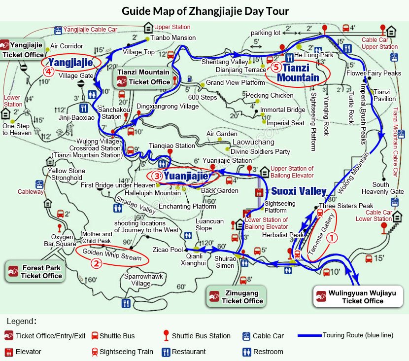 Zhangjiajie Map