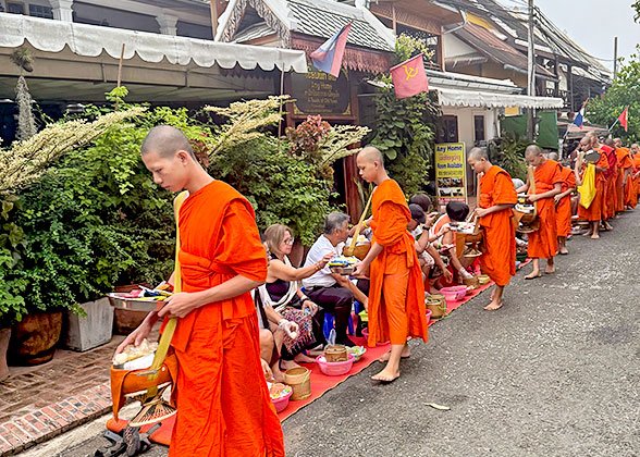 Alms-giving Ceremony in Laos