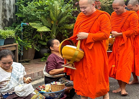 Alms-giving ceremony