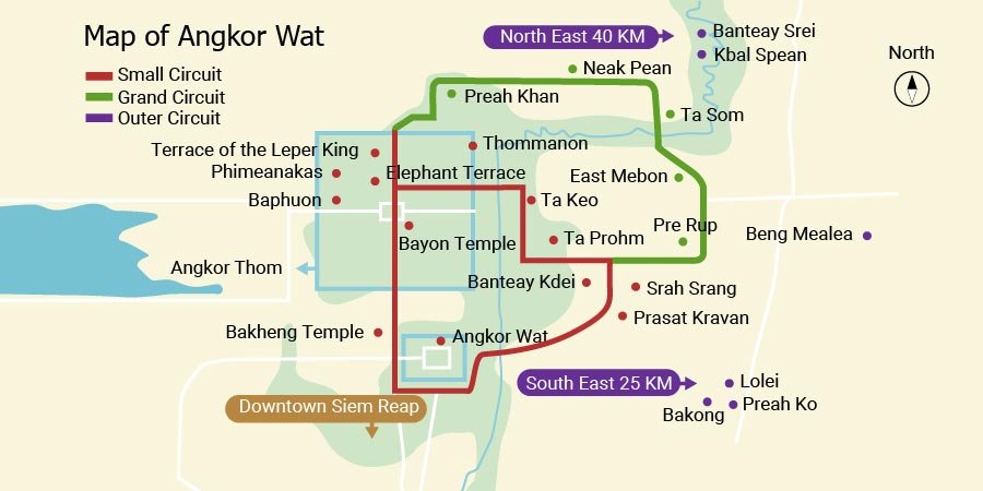Map of Angkor Wat