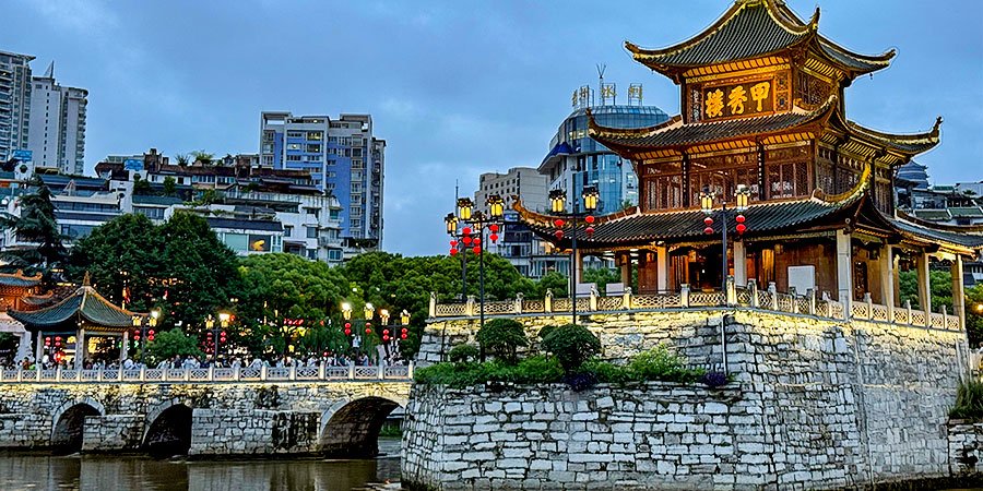 Enchanting Night Scene of Jiaxiu Tower