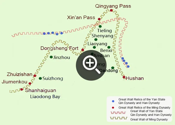 Liaoning Great Wall Map