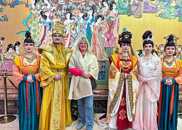 Photo with Performers at the Tang Dynasty Show Photo with Performers at the Tang Dynasty Show
