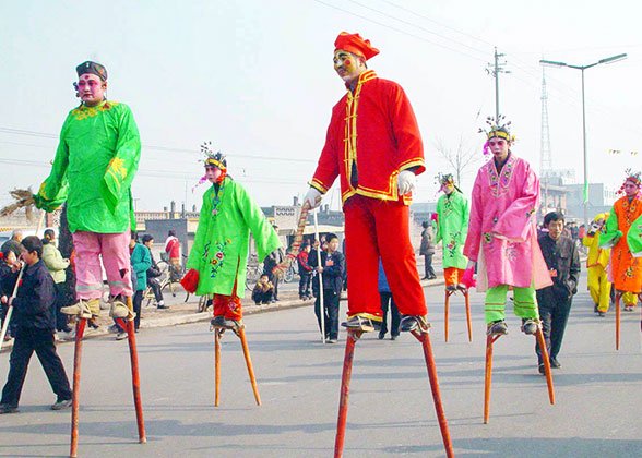 Local Festival Parade in Pingyao Local Festival Parade in Pingyao