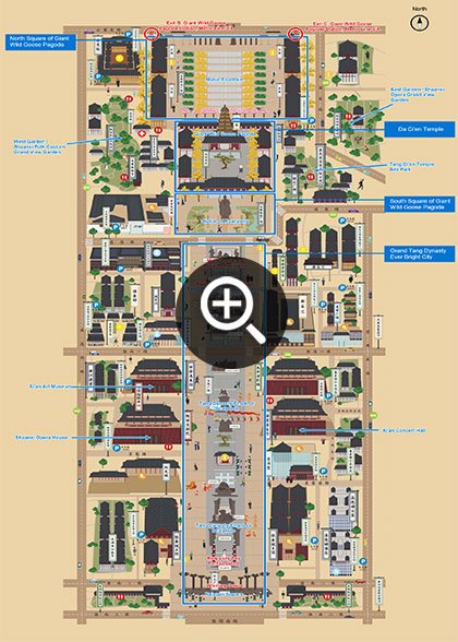 Giant Wild Goose Pagoda Map