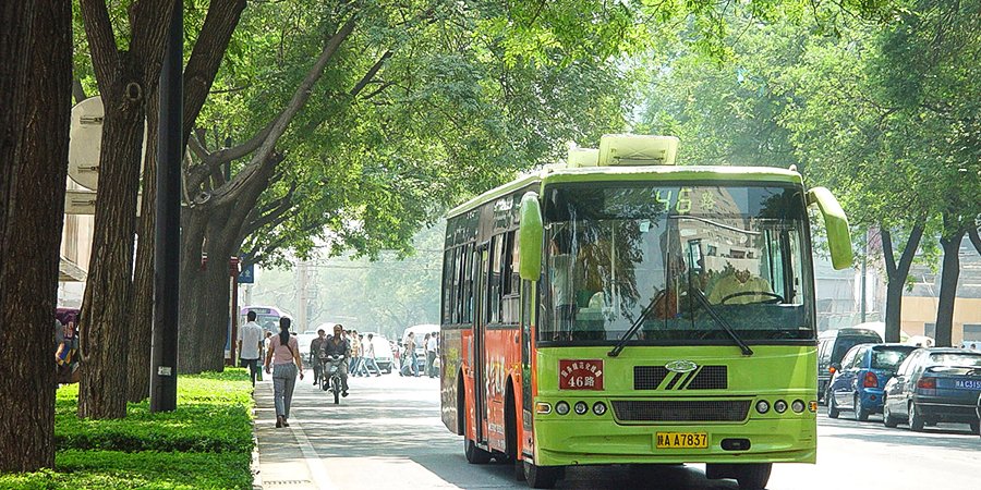 A city bus in Xian