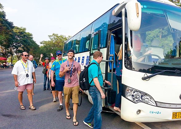 Our Mutianyu Great Wall Tour Bus