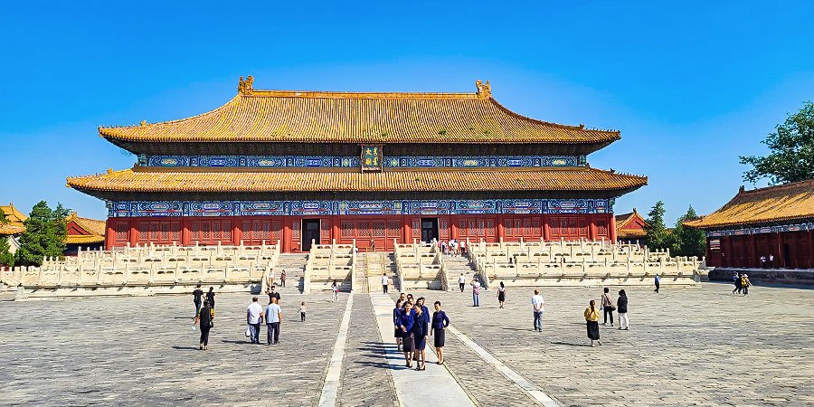 Magnificent Forbidden City under Clear Sky