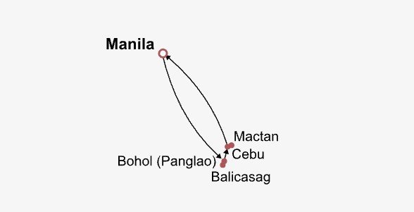 Manila & Central Philippines Discovery Itinerary Map