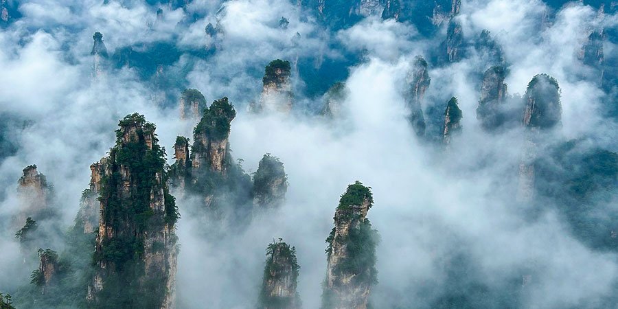 Tianzi Mountain Clouds