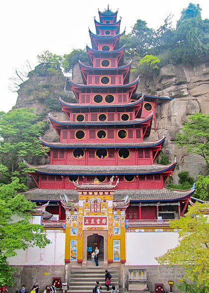 The imposing pavilion