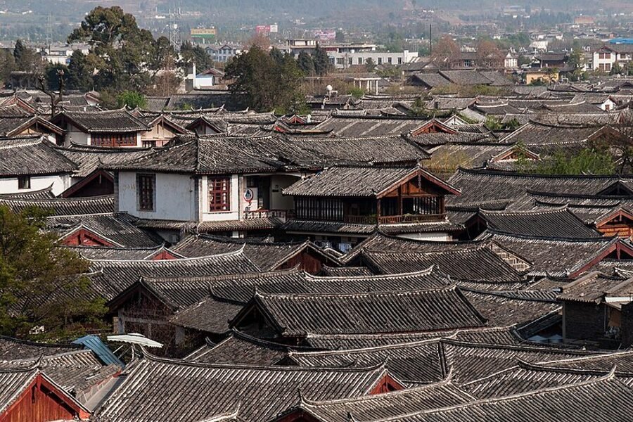 Tiled roofs of Lijiang Old Town