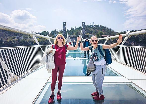 Our Guests at the Glass Bridge