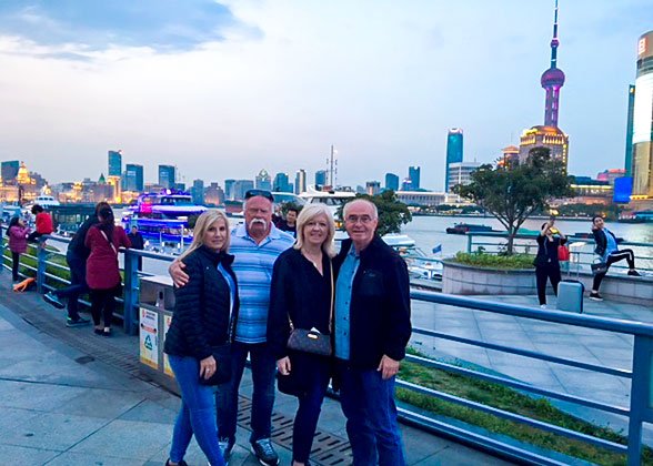Visitors in Shanghai in Cool November