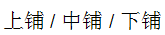 Chinese Characters of "upper berth, middle berth and lower berth"
