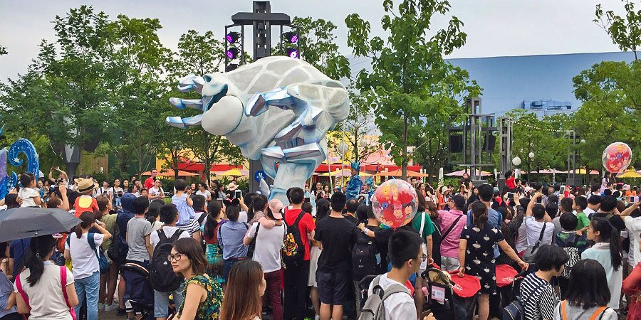 Crowded Disneyland Park