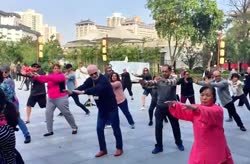 Practicing Tai Chi with Locals
