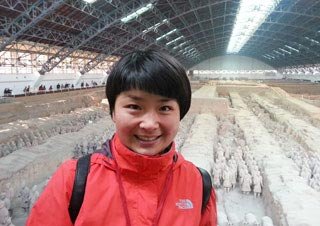 Tracy Yu at Terracotta Warriors Museum, Xian