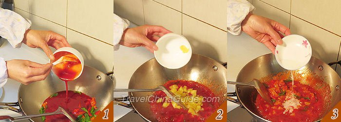 Add Sweet and Sour Sauce and Pineapple