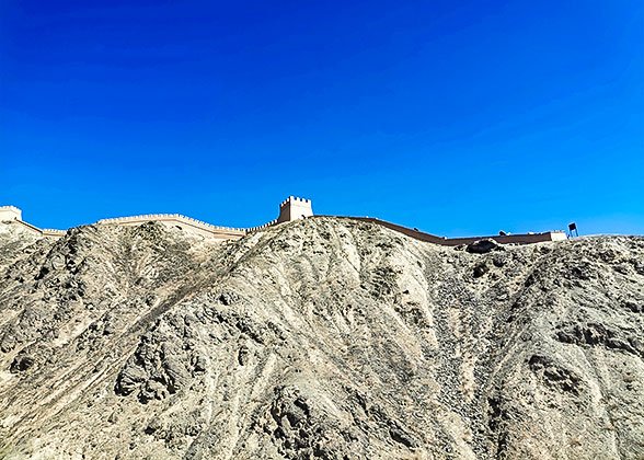 Overhanging Great Wall along the Steep Cliffs Overhanging Great Wall along the Steep Cliffs