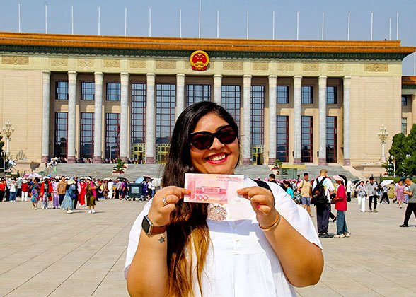 Selfie with the Great Hall of the People, Beijing