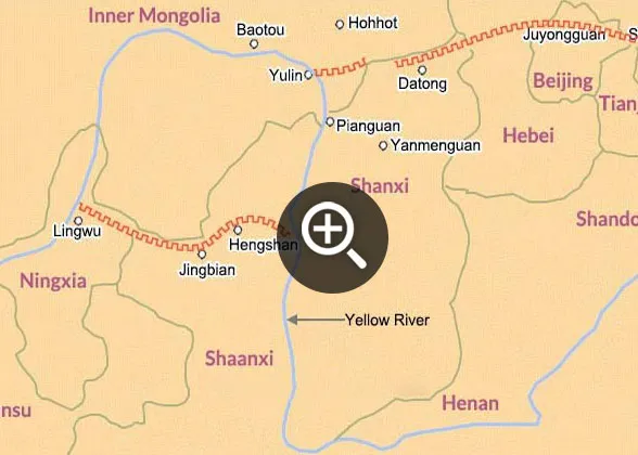 Map of Sui Dynasty Great Wall