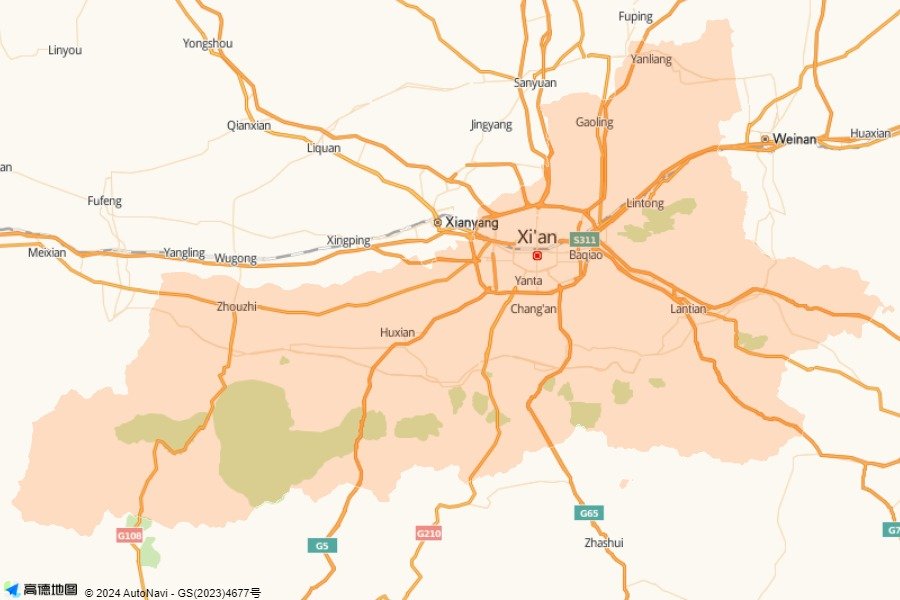 Xi'an City Map Xi'an City Map