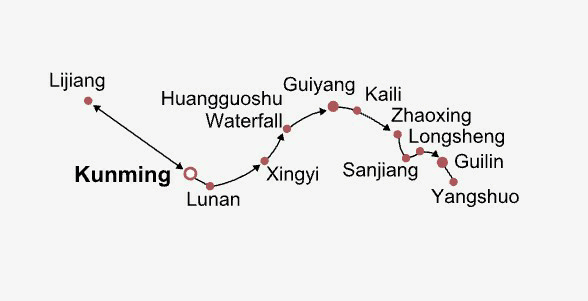 Deep Touches of Ethnic Villages Itinerary Map Deep Touches of Ethnic Villages Itinerary Map