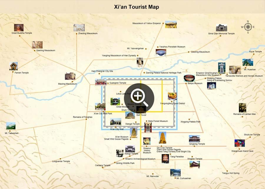 Xi'an Tourist Map Xi'an Tourist Map