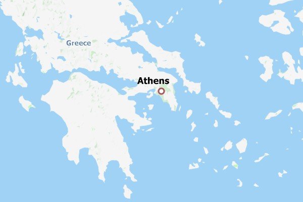 Greece Athens Tour with Corinth Itinerary Map