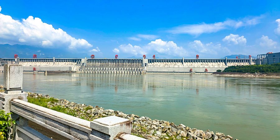 A panoramic view of Three Gorges Dam
