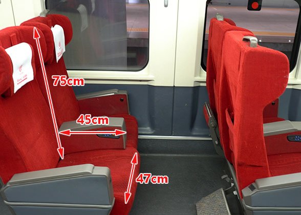 Measurement of First Class Seat
