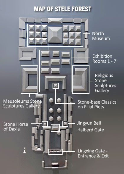 Map of Stele Forest Museum