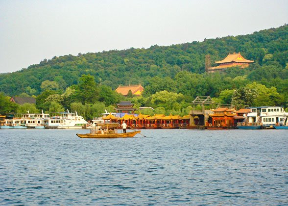 Boats on West Lake