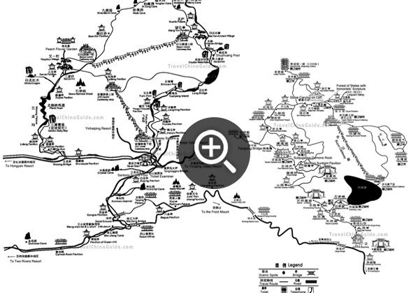  map of Mt. Qingcheng