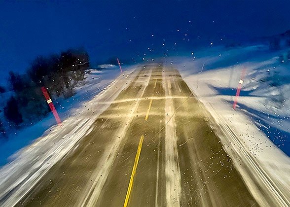 Icy Road in Hohhot