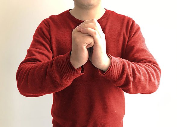 Hand Gesture for New Year Greeting
