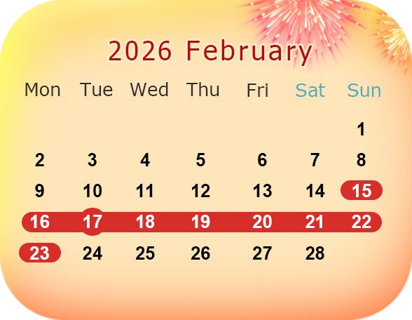2028 Chinese New Year Calendar
