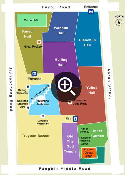 Map of Yuyuan Garden