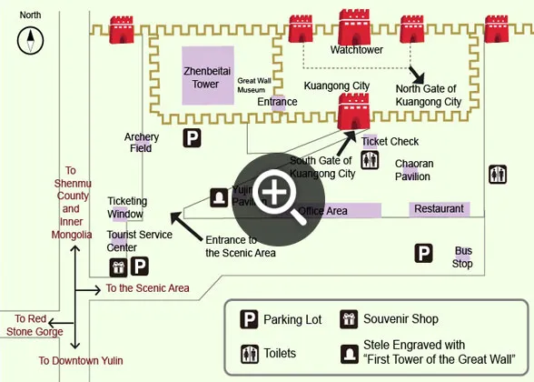 Map of Zhenbeitai Great Wall