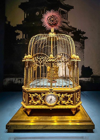 Gilded Birdcage Clock