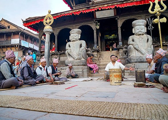 Local People at the Durbar Square Local People at the Durbar Square