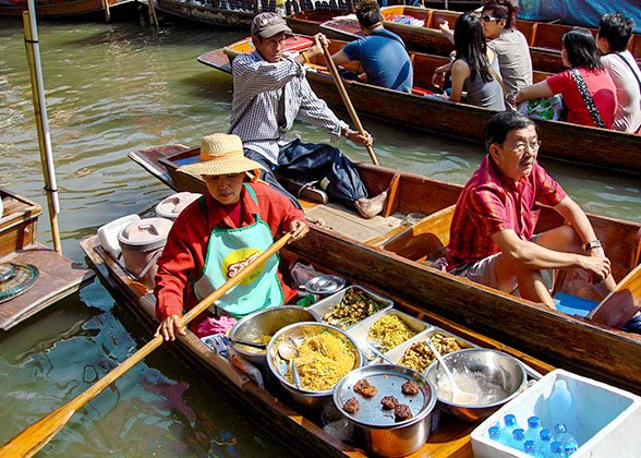 Floating Market on the Mekong River Floating Market on the Mekong River
