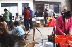 A Food Market at Tuanshan Village
