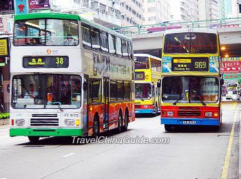 Double-decker Buses in Hong Kong
